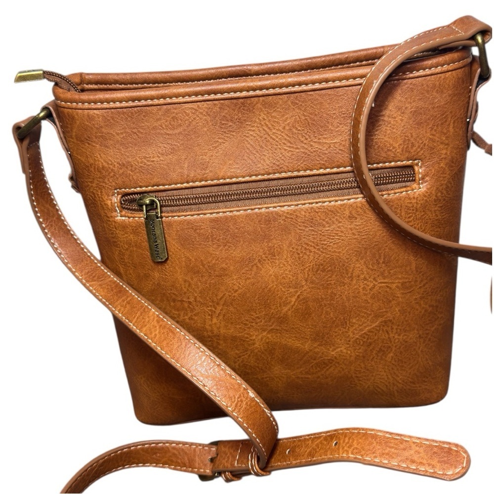 Montana West Brown and turquoise color Crossbody Bag with Medallion Design - Picture 5 of 8